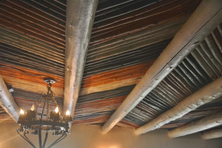 the dining room ceiling of Navajo colors